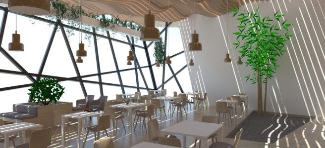 Cafe Interior scene day