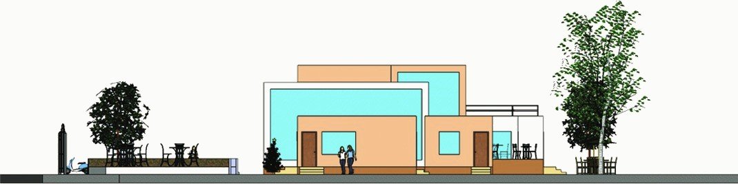 West elevation.