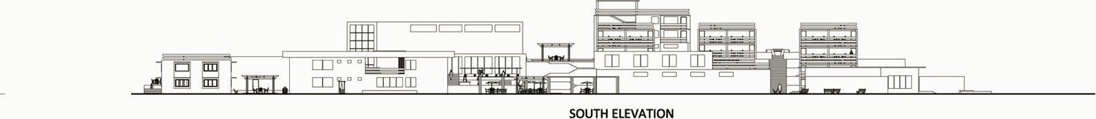 South site elevation.