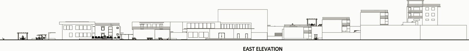 East site elevation.